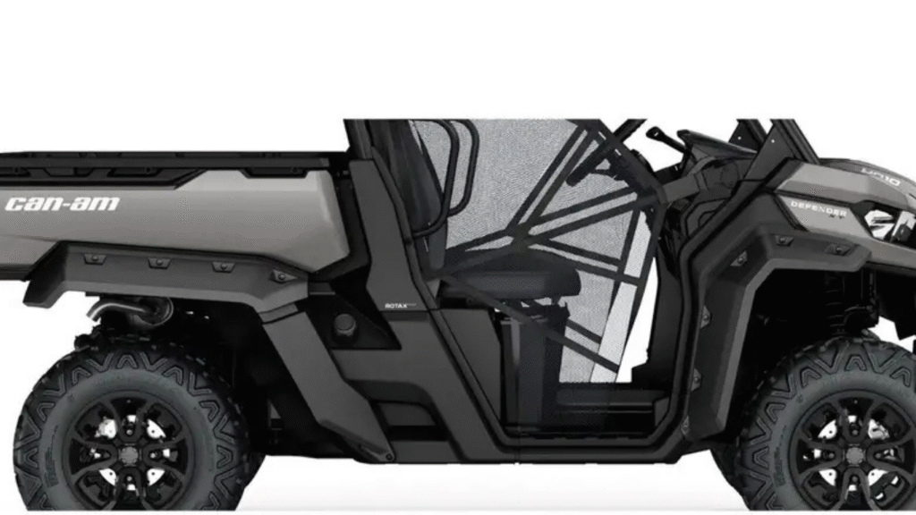 Can-Am Defender HD10 side view with OEM fender flares installed